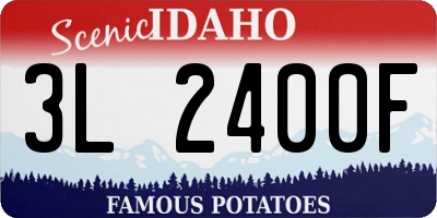 ID license plate 3L2400F