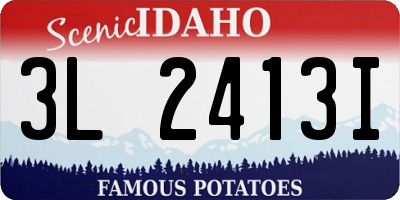 ID license plate 3L2413I