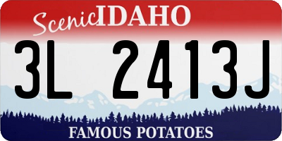 ID license plate 3L2413J