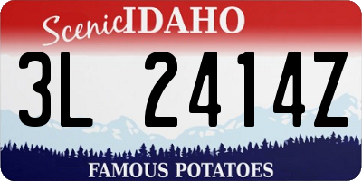 ID license plate 3L2414Z