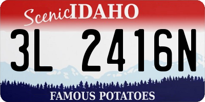 ID license plate 3L2416N