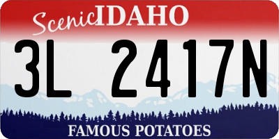 ID license plate 3L2417N