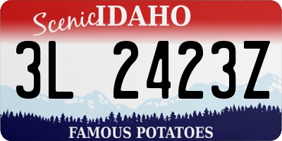 ID license plate 3L2423Z