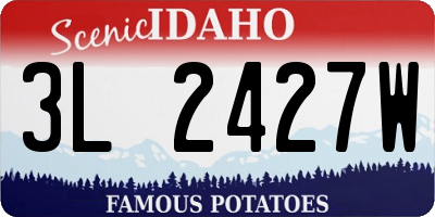 ID license plate 3L2427W