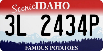 ID license plate 3L2434P