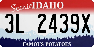 ID license plate 3L2439X