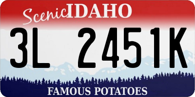 ID license plate 3L2451K