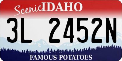 ID license plate 3L2452N