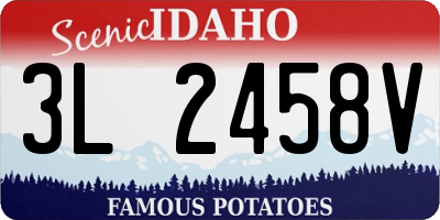 ID license plate 3L2458V