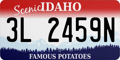 ID license plate 3L2459N