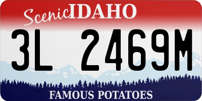ID license plate 3L2469M