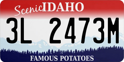 ID license plate 3L2473M