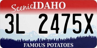 ID license plate 3L2475X