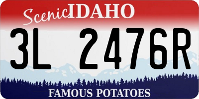 ID license plate 3L2476R