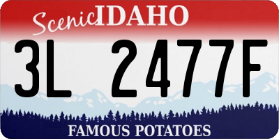 ID license plate 3L2477F
