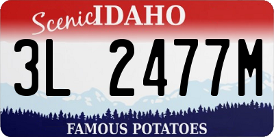 ID license plate 3L2477M