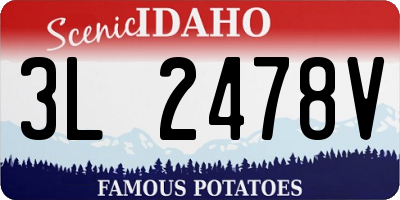 ID license plate 3L2478V