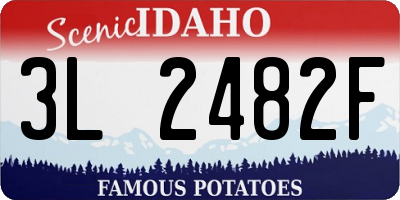 ID license plate 3L2482F