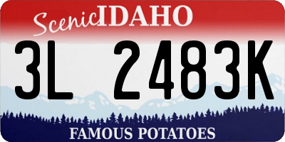 ID license plate 3L2483K