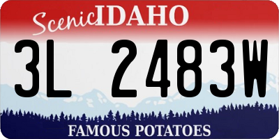 ID license plate 3L2483W