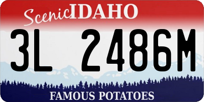 ID license plate 3L2486M