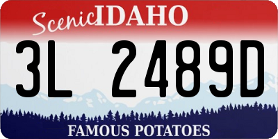ID license plate 3L2489D
