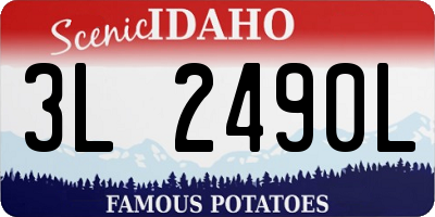 ID license plate 3L2490L