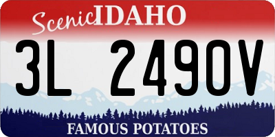 ID license plate 3L2490V