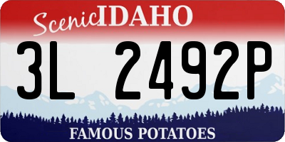 ID license plate 3L2492P
