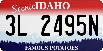 ID license plate 3L2495N