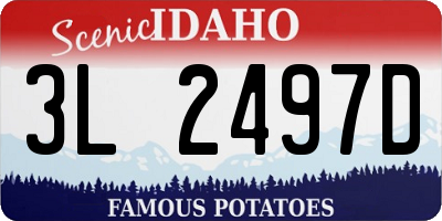 ID license plate 3L2497D