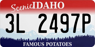 ID license plate 3L2497P