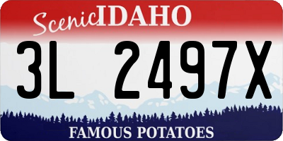 ID license plate 3L2497X