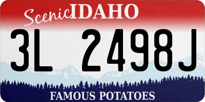 ID license plate 3L2498J
