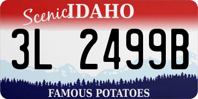 ID license plate 3L2499B