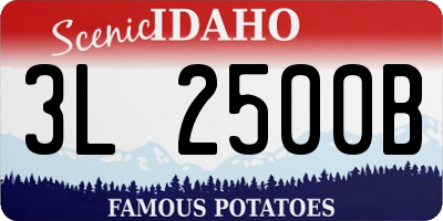 ID license plate 3L2500B