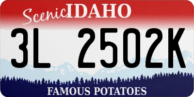 ID license plate 3L2502K