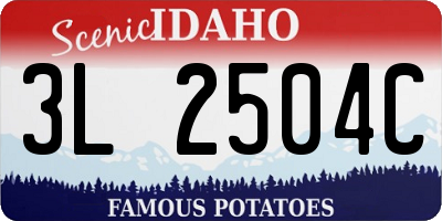 ID license plate 3L2504C