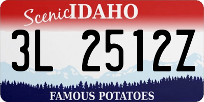 ID license plate 3L2512Z