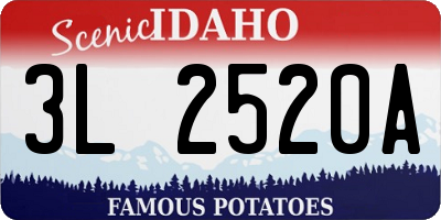 ID license plate 3L2520A