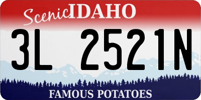 ID license plate 3L2521N