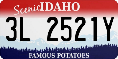 ID license plate 3L2521Y