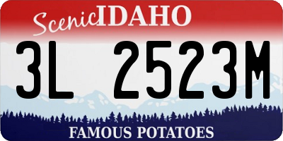 ID license plate 3L2523M