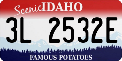 ID license plate 3L2532E