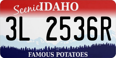 ID license plate 3L2536R