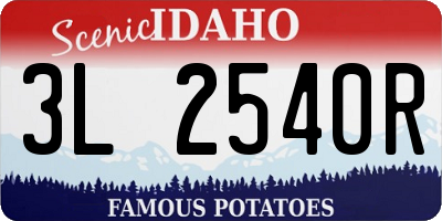ID license plate 3L2540R