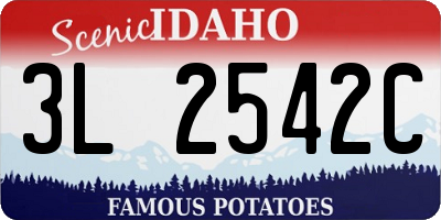 ID license plate 3L2542C