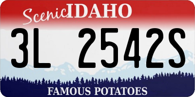 ID license plate 3L2542S