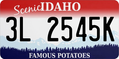 ID license plate 3L2545K