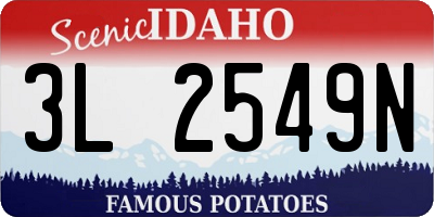 ID license plate 3L2549N